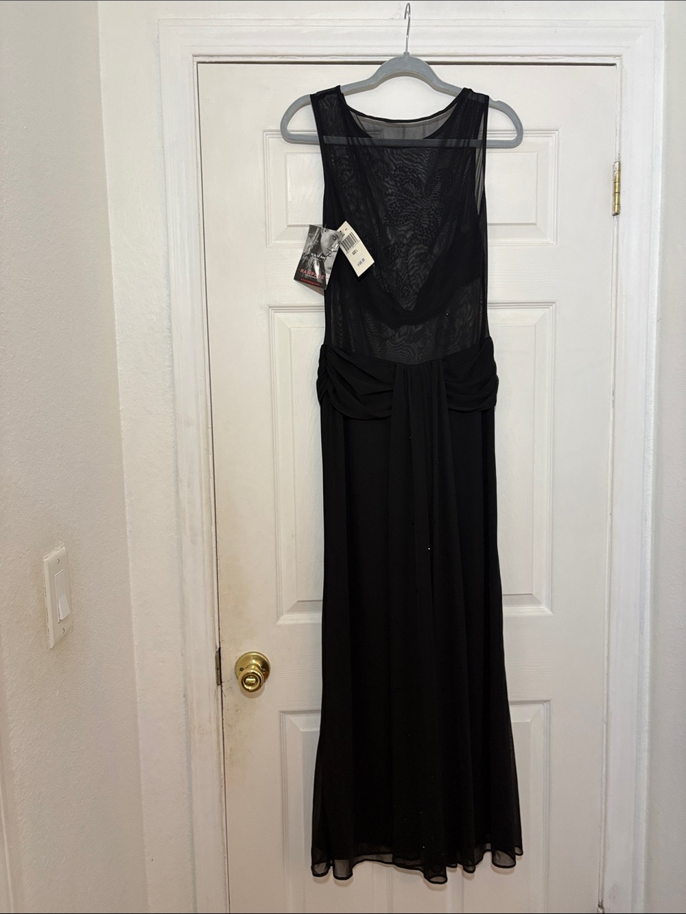 Rampage Black Beaded Sheer Bodice Maxi Dress - Picture 10 of 16